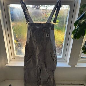 Carhartt Vintage Gray Striped Overalls